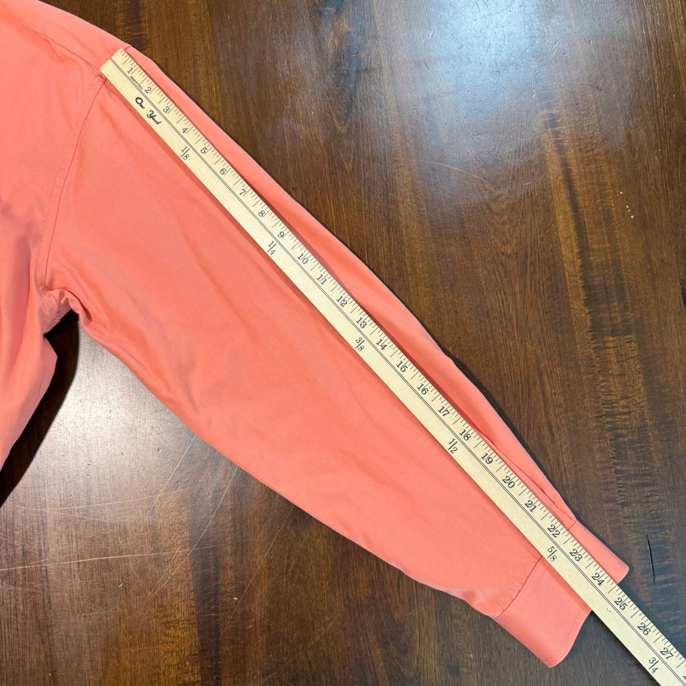 Wrangler 20X Mens Button Down Shirt Size L Salmon Coral Orange Western Cowboy - Picture 10 of 10